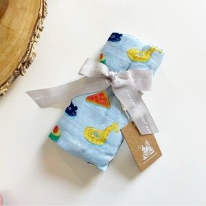 New • Angel Dear Blue Floaties Swaddle Blanket | 47x47